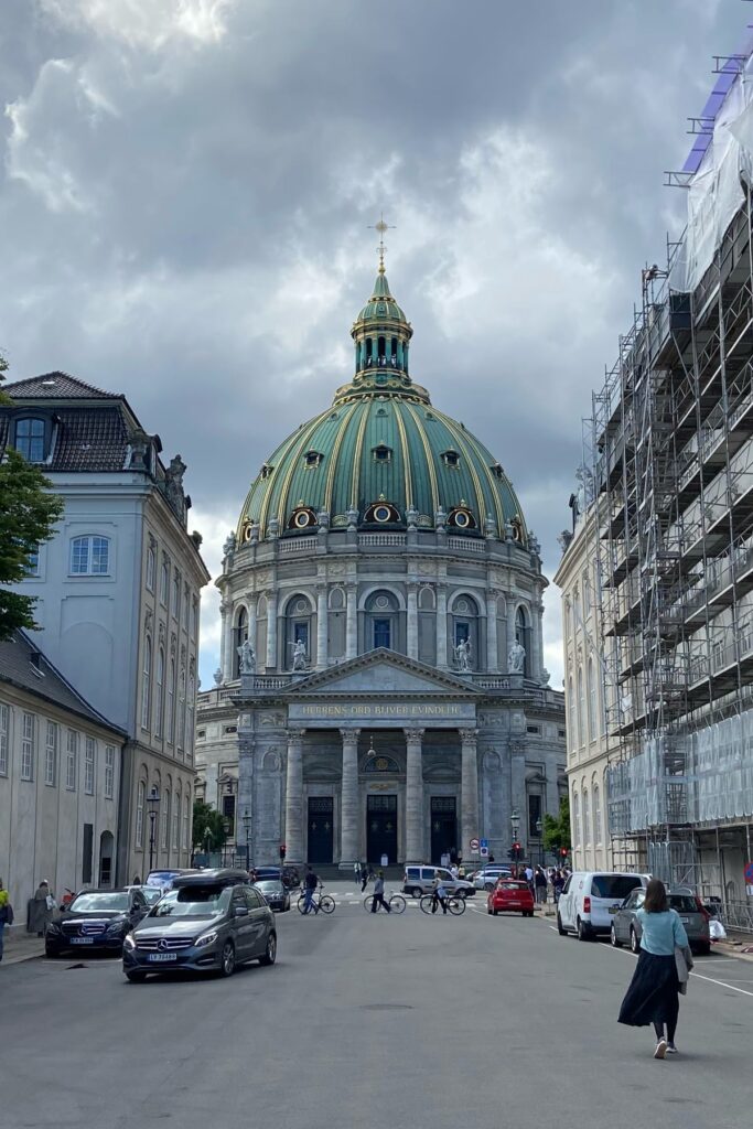 Frederik’s Church, also known as the Marble Church, in Copenhagen, Denmark