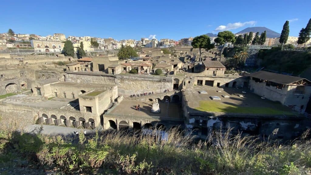 Panoramic view of the Herculaneum archaeological park