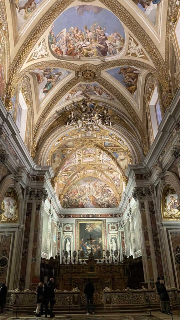 Beautiful interior of a church in Naples