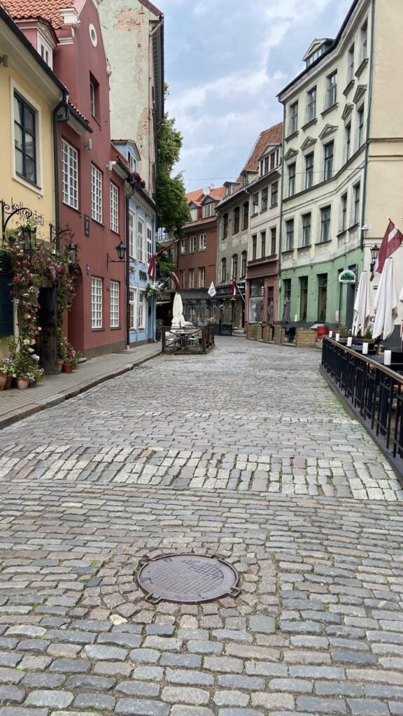 Beautiful street in the center of Riga