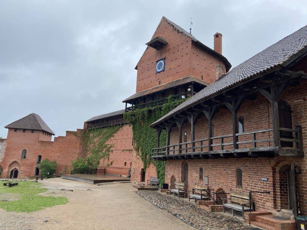 View of the inner courtyard of Turaida Castle